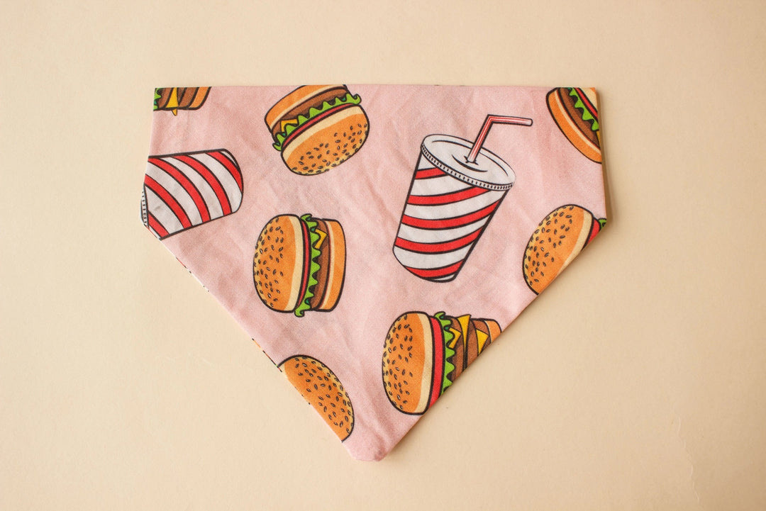 Burgers Dog Bandana | Over the Collar