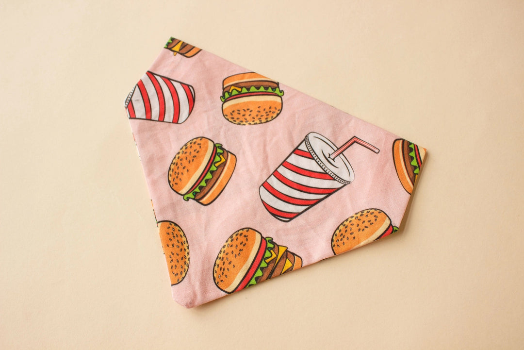 Burgers Dog Bandana | Over the Collar