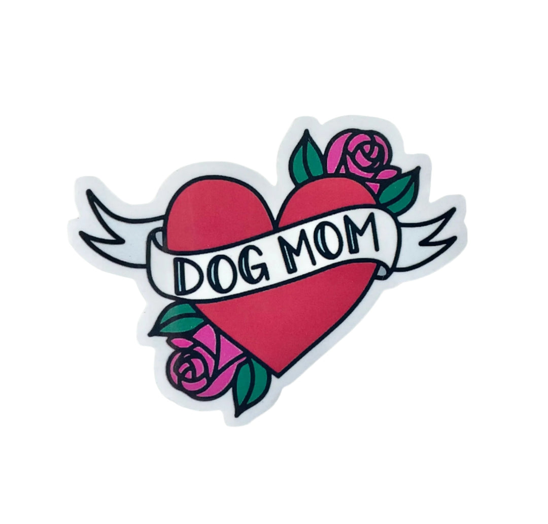 Dog Mom Heart Sticker