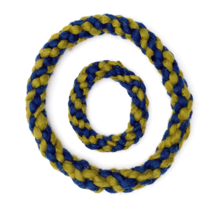 Rope Ring Dog Toy | Green Blue