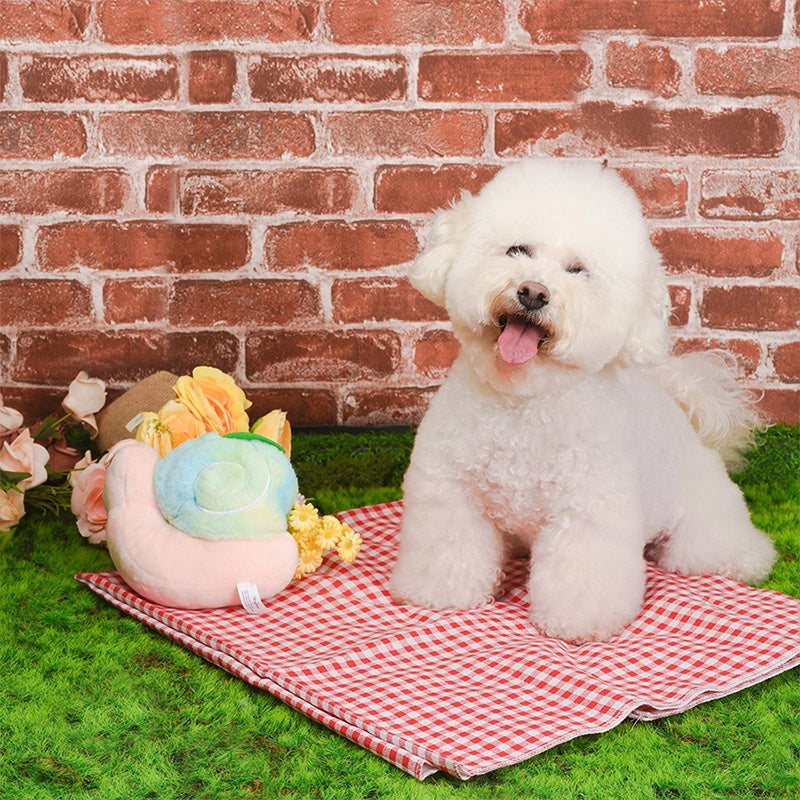 Garden Snail Plush Dog Toy